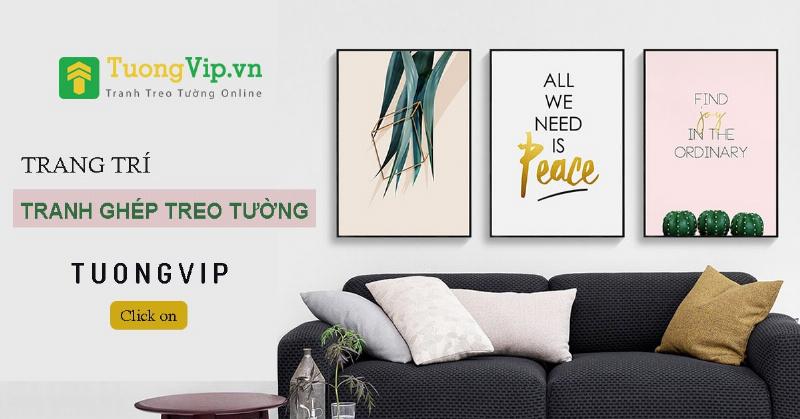 Các kiểu tranh treo tường phòng khách khác nhau.